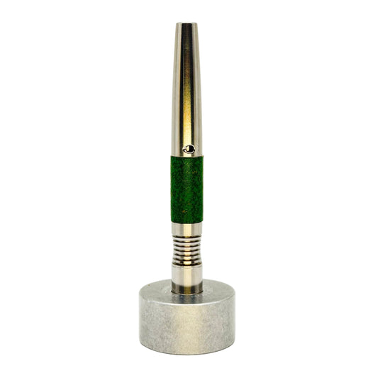 Custom Leather Simrell Vortex Sleeve - Green w/Gold