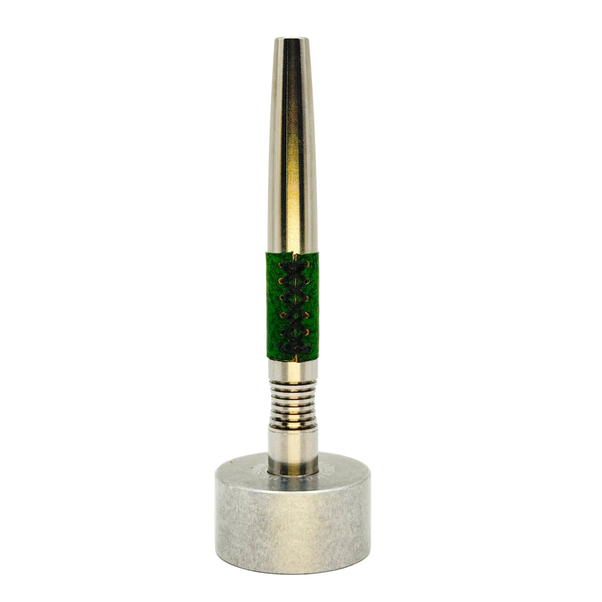 Custom Leather Simrell Vortex Sleeve - Green w/Gold