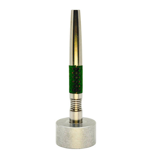 Custom Leather Simrell Vortex Sleeve - Green w/Gold