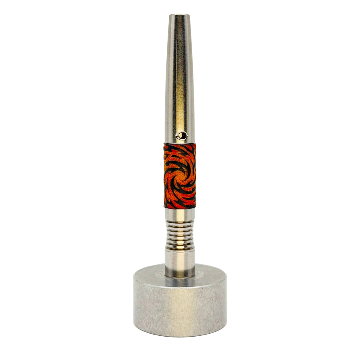 Custom Leather Simrell Vortex Sleeve - Red Orange Flame Texture